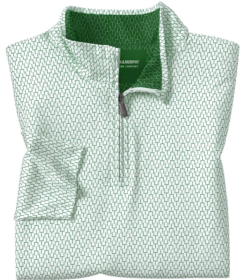 Johnston & Murphy Gameday XC4 Goal Post Print Quarter-Zip Pullover