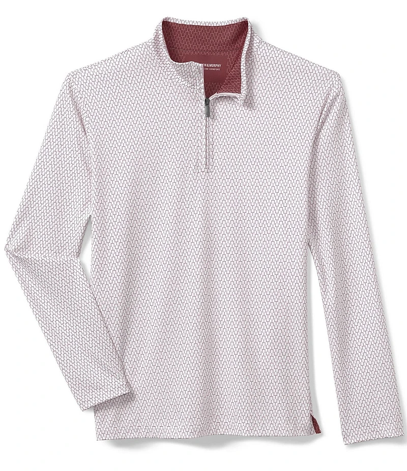 Johnston & Murphy Gameday XC4 Goal Post Print Quarter-Zip Pullover