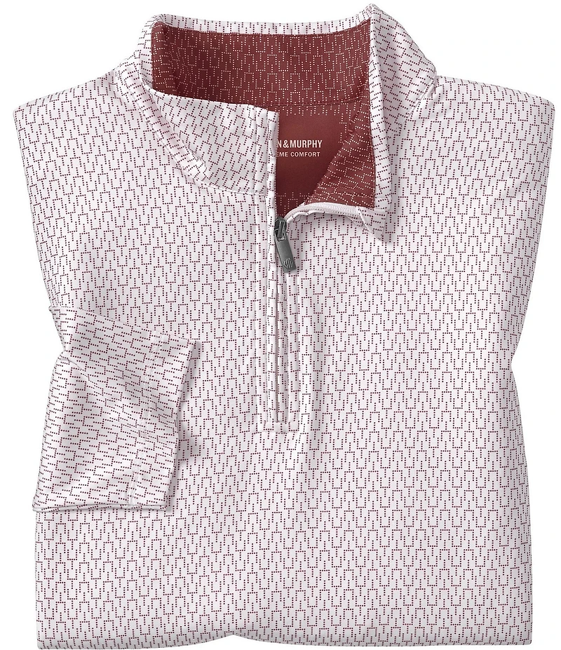 Johnston & Murphy Gameday XC4 Goal Post Print Quarter-Zip Pullover