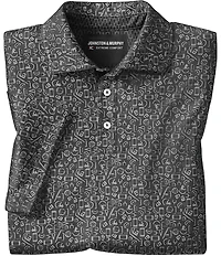 Johnston & Murphy Gameday XC4 Multi Sport Print Short Sleeve Polo Shirt