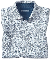 Johnston & Murphy Gameday XC4 Multi Sport Print Short Sleeve Polo Shirt
