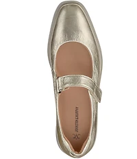 Johnston & Murphy Gracelyn Metallic Leather Platform Mary Janes
