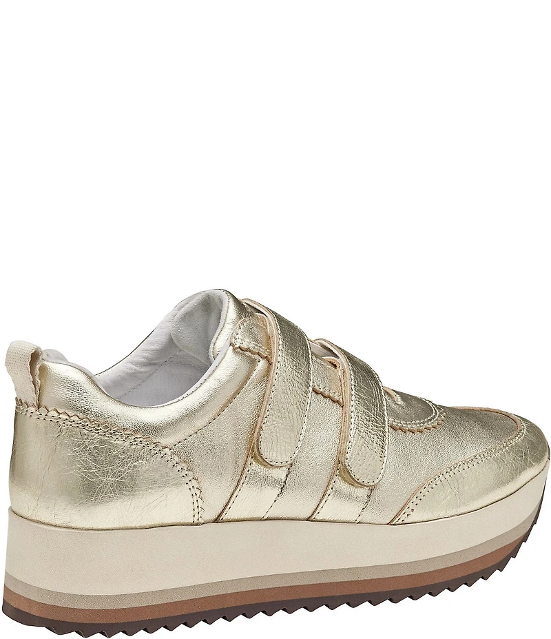 Johnston & Murphy Gracie Leather Double Strap Platform Sneakers