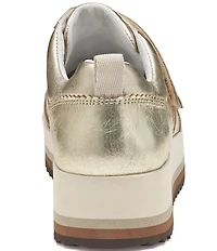 Johnston & Murphy Gracie Leather Double Strap Platform Sneakers