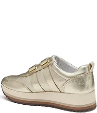 Johnston & Murphy Gracie Leather Double Strap Platform Sneakers