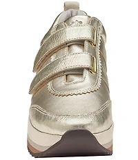 Johnston & Murphy Gracie Leather Double Strap Platform Sneakers