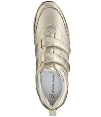 Johnston & Murphy Gracie Leather Double Strap Platform Sneakers