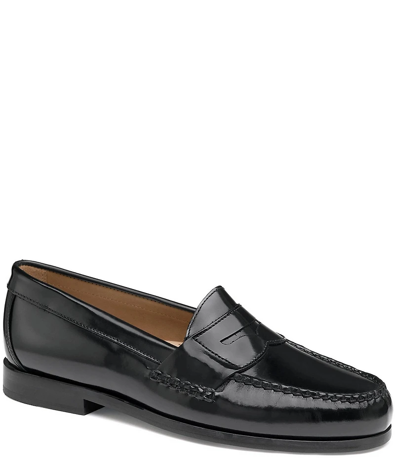 Johnston & Murphy Hayes Oiled Leather Penny Keeper Loafers