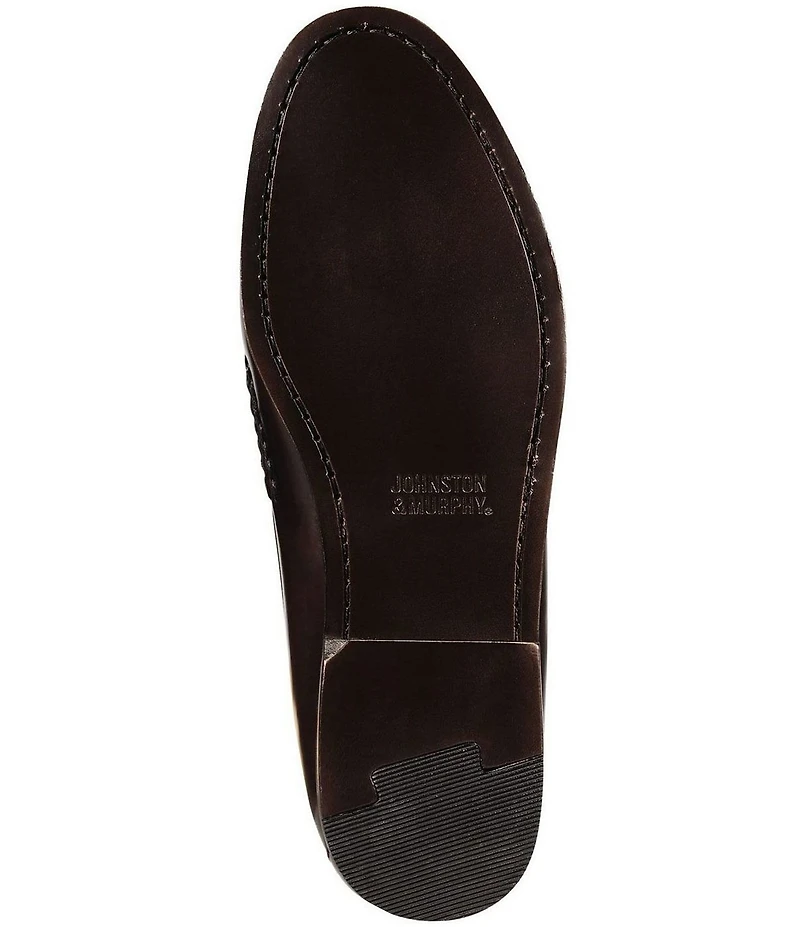 Johnston & Murphy Hayes Oiled Leather Penny Keeper Loafers