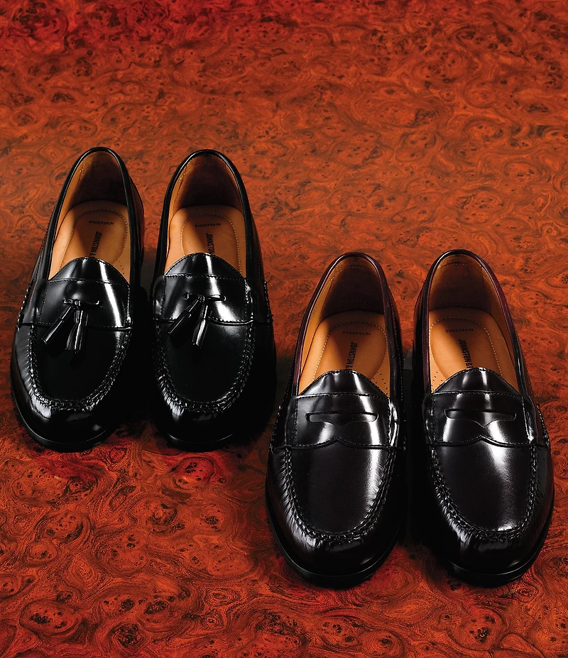 Johnston & Murphy Hayes Oiled Leather Penny Keeper Loafers