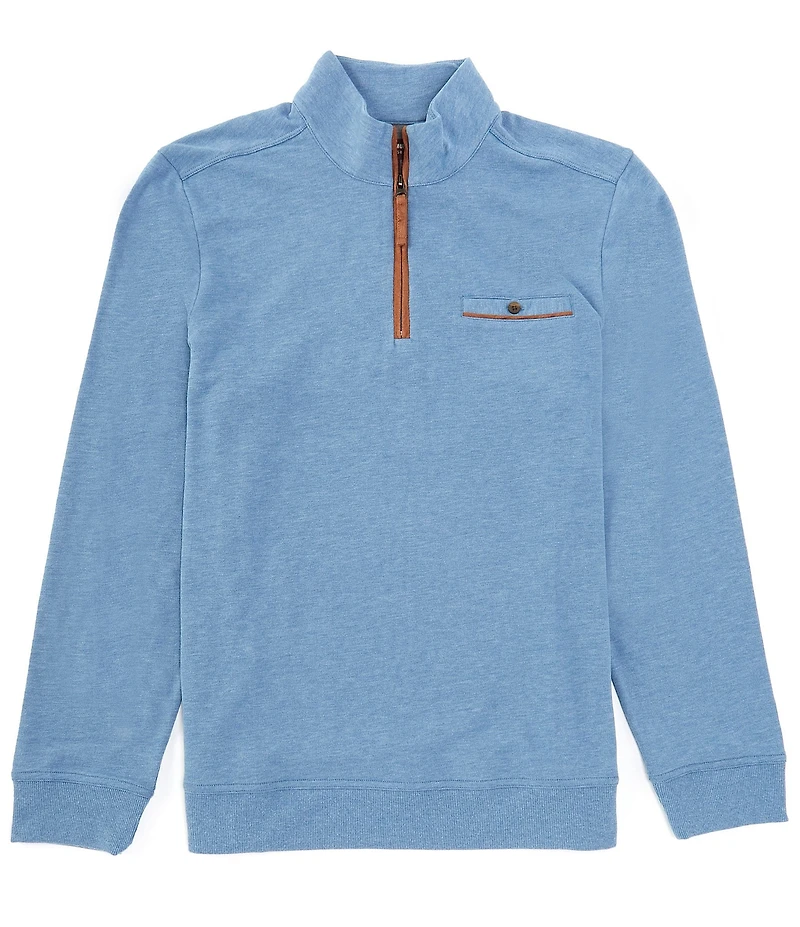 Johnston & Murphy Solid Knit Quarter-Zip Pullover