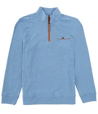 Johnston & Murphy Solid Knit Quarter-Zip Pullover