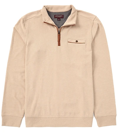 Johnston & Murphy Solid Knit Quarter-Zip Pullover