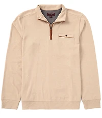 Johnston & Murphy Solid Knit Quarter-Zip Pullover