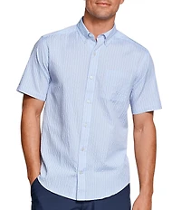 Johnston & Murphy Leland Seersucker Short Sleeve Woven Shirt
