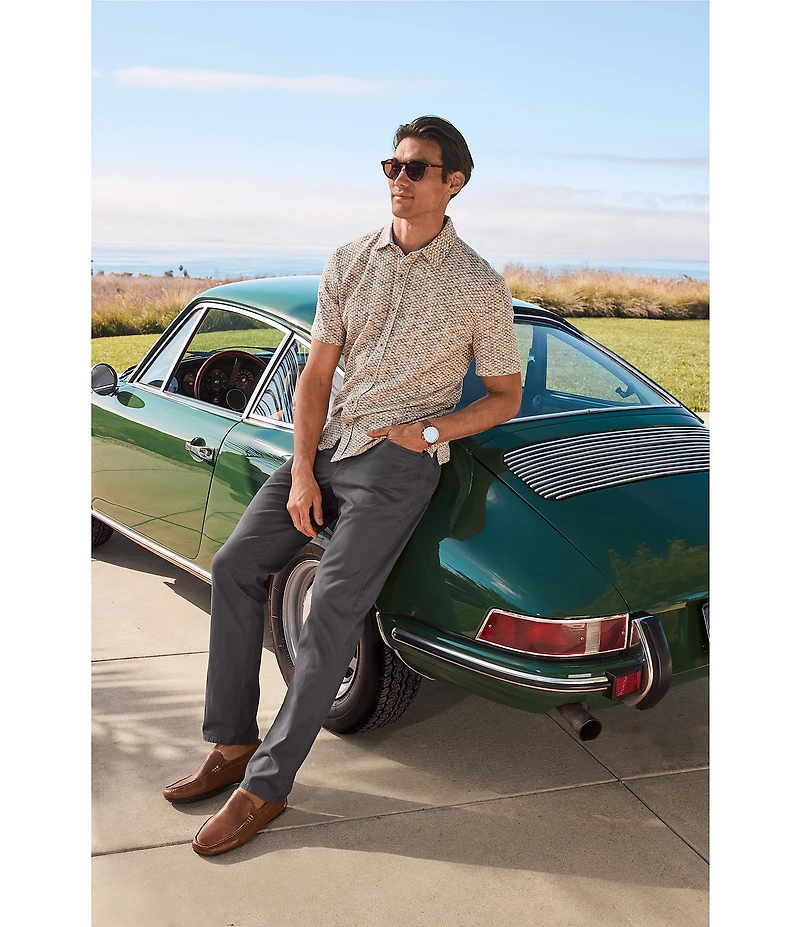 Johnston & Murphy Linden Textured Pattern Short Sleeve Woven Shirt