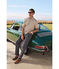 Johnston & Murphy Linden Textured Pattern Short Sleeve Woven Shirt