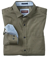 Johnston & Murphy Linked Oval Print Long Sleeve Woven Shirt