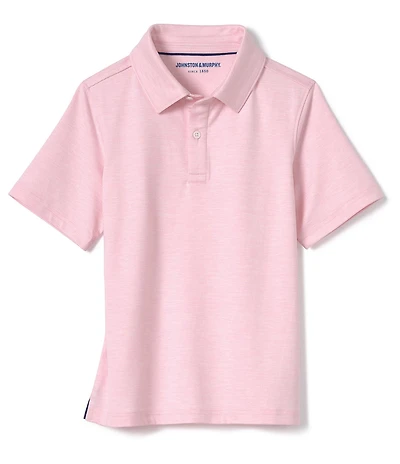 Johnston & Murphy Little/Big Boys - Short Sleeve Micro Stripe Polo Shirt