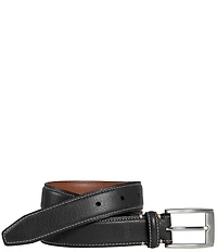 Johnston & Murphy Boys' Topstitched Leather Dress Belt