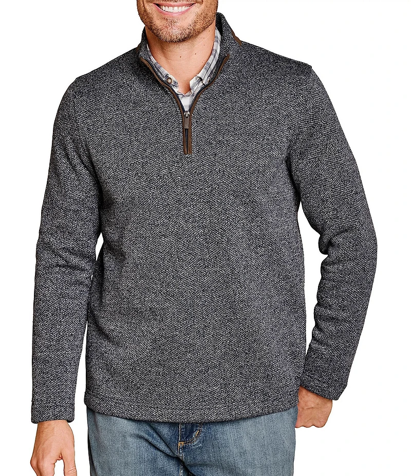 Johnston & Murphy Marled Quarter-Zip Pullover