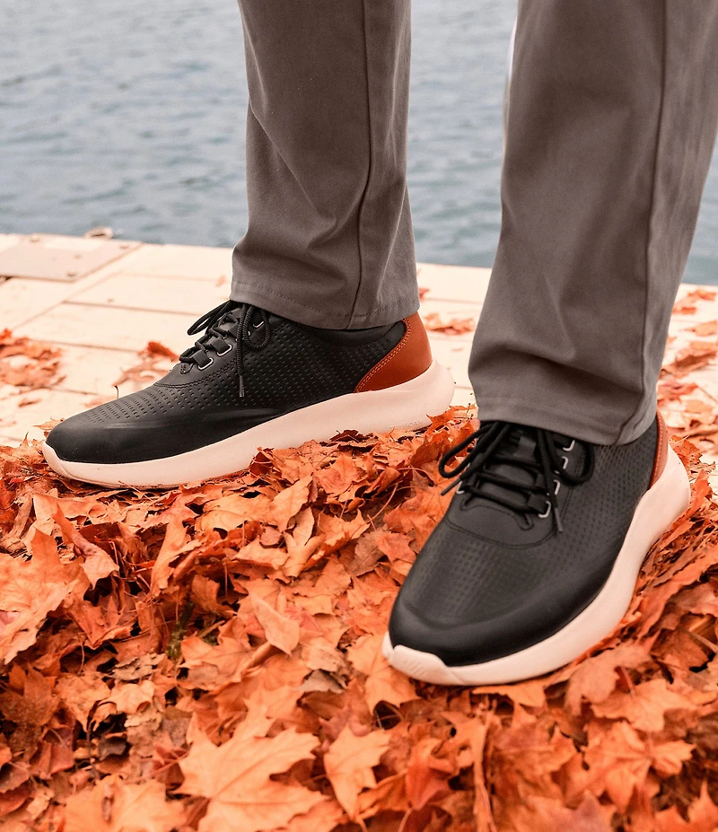 Johnston & Murphy Men's Amherst 2.0 Embossed Leather U-Throat Sneakers