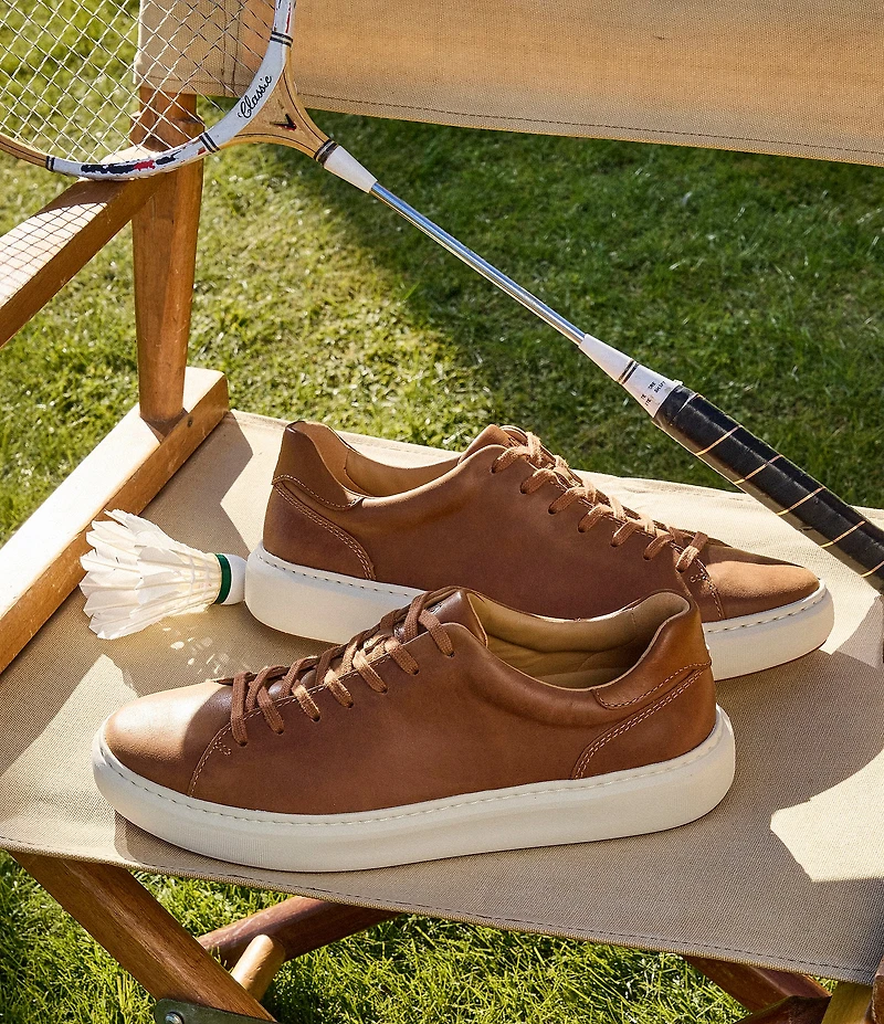 Johnston & Murphy Men's Anders Leather Lace-To-Toe Lace Up Sneakers