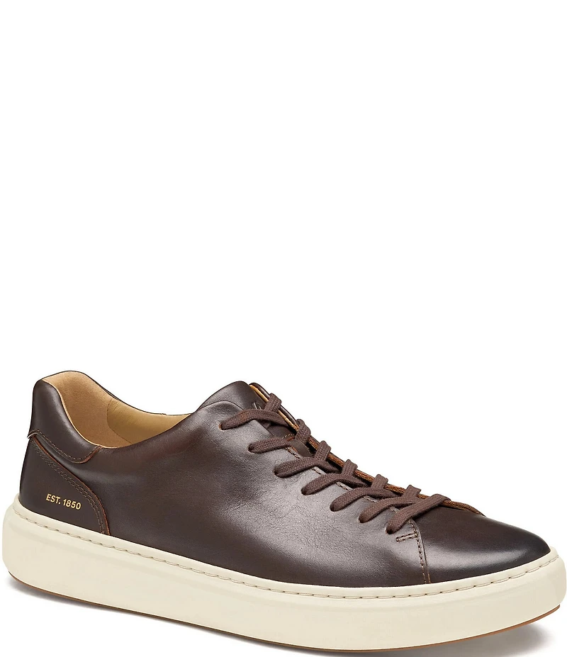 Johnston & Murphy Men's Anders Leather Lace-To-Toe Lace Up Sneakers
