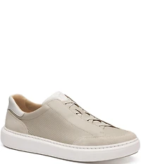 Johnston & Murphy Men's Anders Leather and Suede Stretch Lace-to-Toe Sneakers