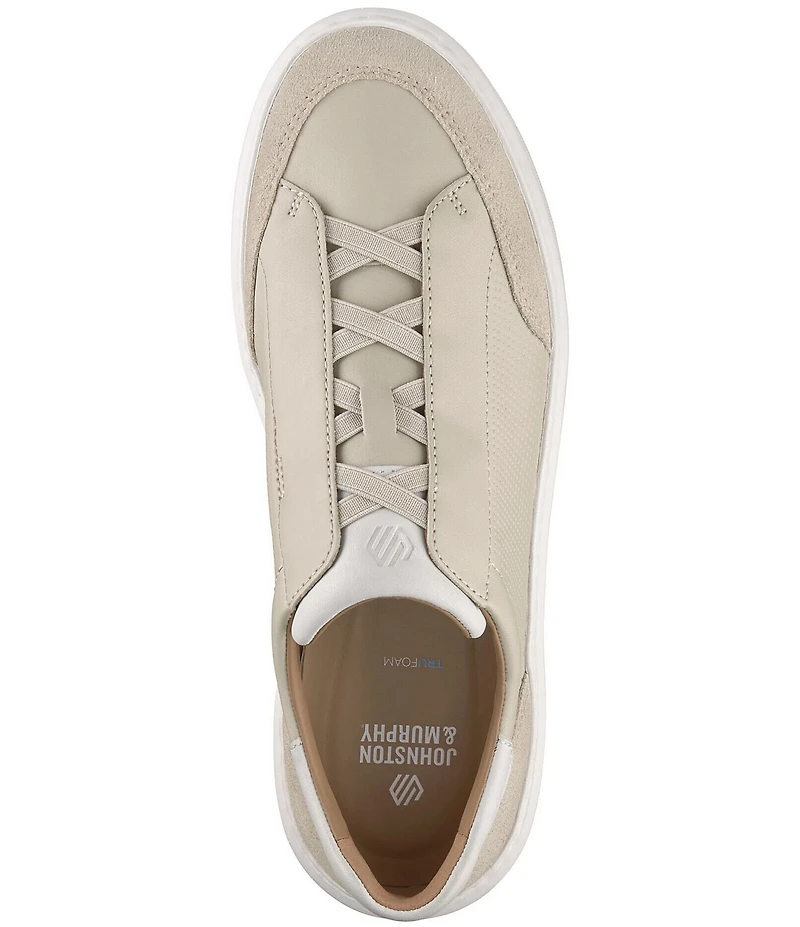 Johnston & Murphy Men's Anders Leather and Suede Stretch Lace-to-Toe Sneakers