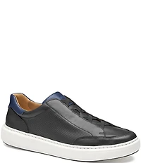 Johnston & Murphy Men's Anders Leather Stretch Lace-to-Toe Sneakers