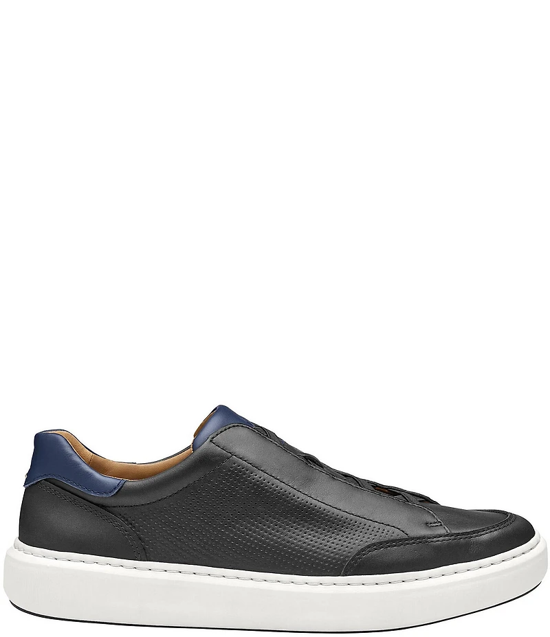 Johnston & Murphy Men's Anders Leather Stretch Lace-to-Toe Sneakers