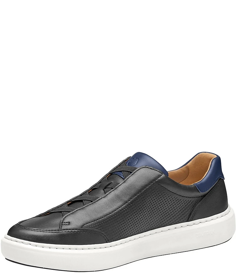 Johnston & Murphy Men's Anders Leather Stretch Lace-to-Toe Sneakers