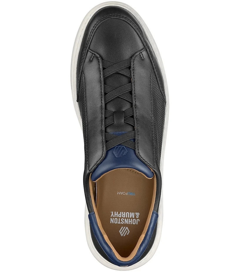 Johnston & Murphy Men's Anders Leather Stretch Lace-to-Toe Sneakers