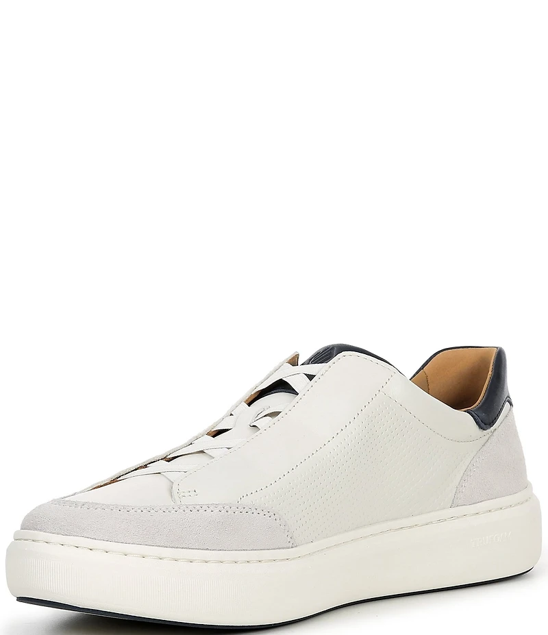 Johnston & Murphy Men's Anders Leather Stretch Lace-to-Toe Sneakers
