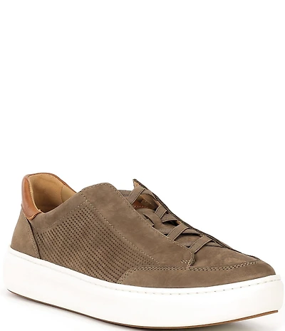 Johnston & Murphy Men's Anders Perforated Nubuck Stretch Lace-to-Toe Sneakers