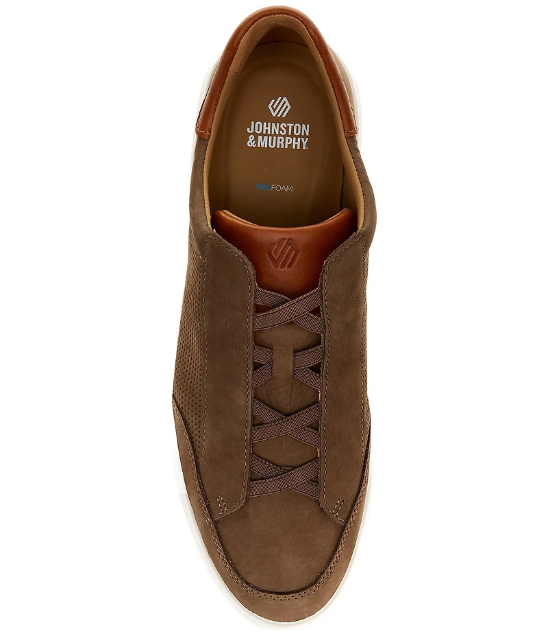 Johnston & Murphy Men's Anders Perforated Nubuck Stretch Lace-to-Toe Sneakers