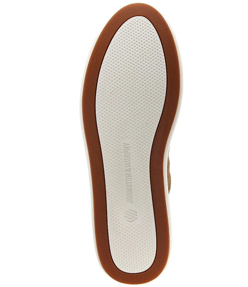 Johnston & Murphy Men's Anders Perforated Nubuck Stretch Lace-to-Toe Sneakers