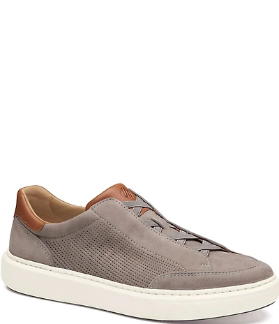 Johnston & Murphy Men's Anders Perforated Nubuck Stretch Lace-to-Toe Sneakers