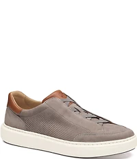 Johnston & Murphy Men's Anders Perforated Nubuck Stretch Lace-to-Toe Sneakers