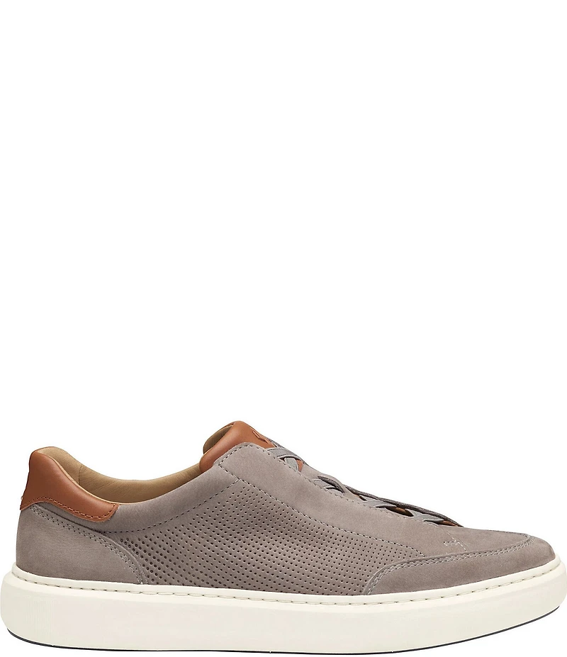 Johnston & Murphy Men's Anders Perforated Nubuck Stretch Lace-to-Toe Sneakers