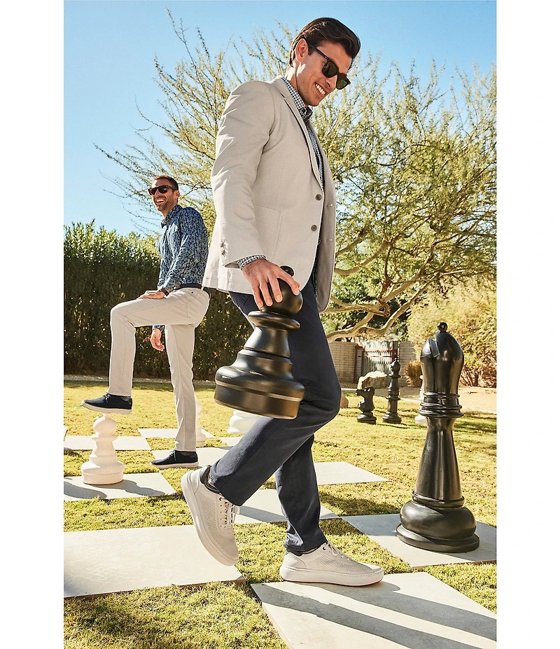 Johnston & Murphy Men's Anders Perforated Leather U-Throat Sneakers