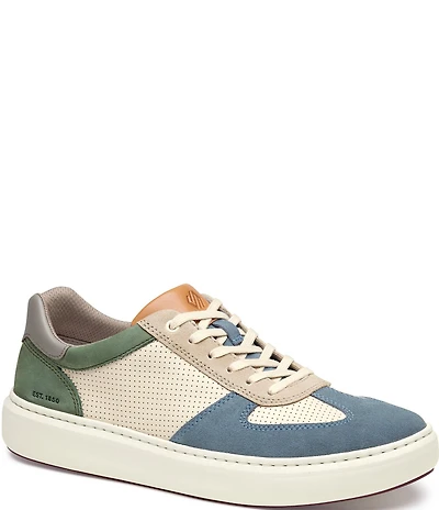 Johnston & Murphy Mens Anders Colorblock Suede Leather T-Toe Sneakers