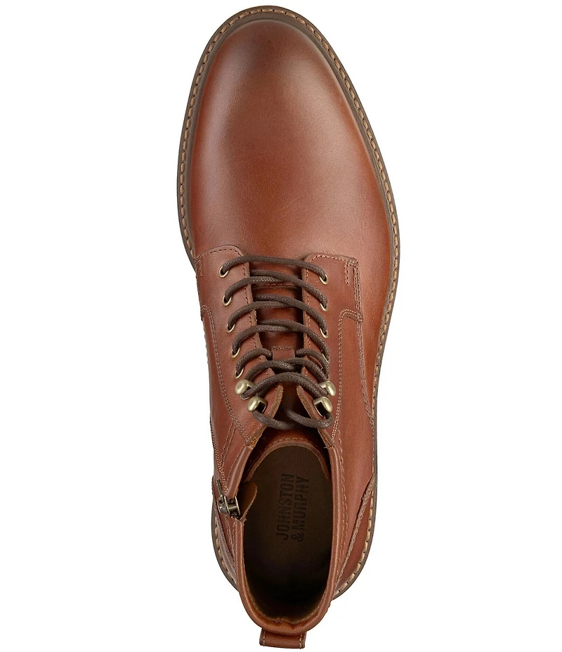 Johnston & Murphy Men's Barret Leather Plain Toe Boots