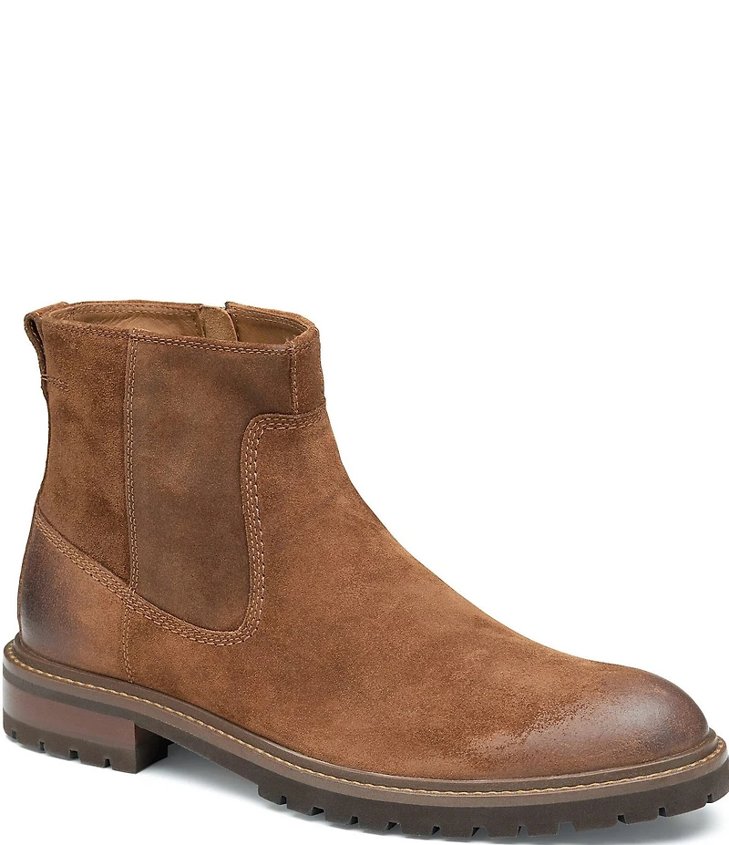 Johnston & Murphy Men's Barrett Suede Zip Boots