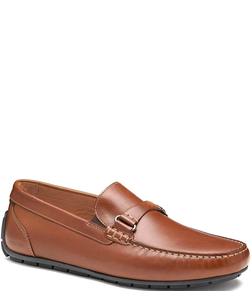 Johnston & Murphy Men's Beck Leather Bit Buckle Loafers