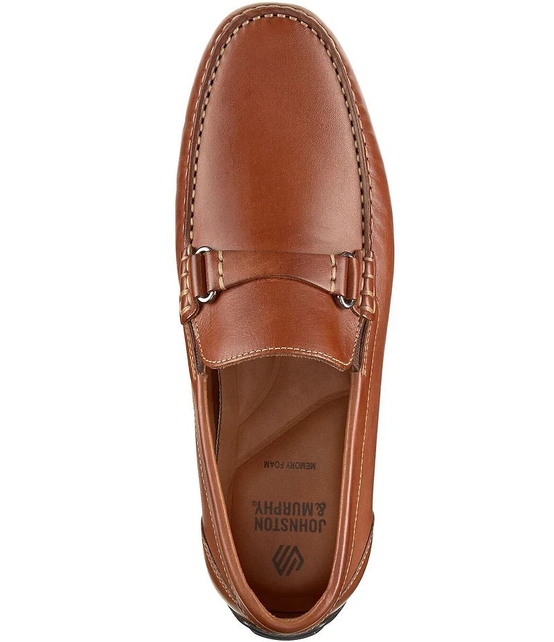 Johnston & Murphy Men's Beck Leather Bit Buckle Loafers