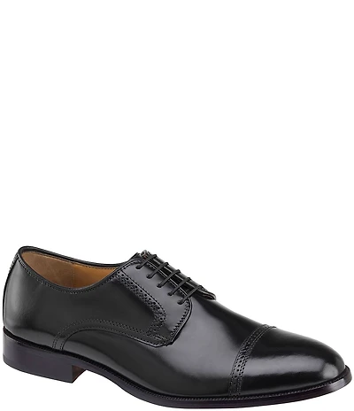 Johnston & Murphy Men's Bradford Leather Brogue Detail Cap Toe Oxfords