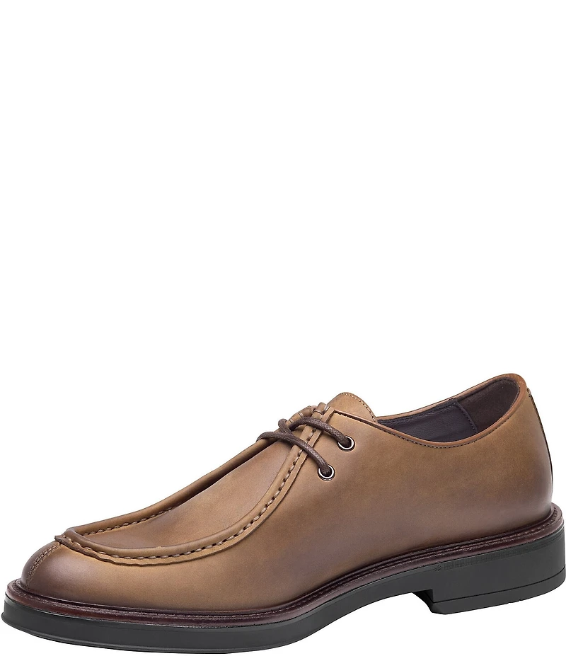 Johnston & Murphy Men's Brady Leather Moc Toe Lace-Up Oxfords