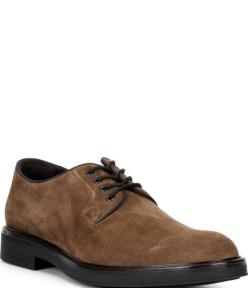 Johnston & Murphy Men's Brady Plain Toe Suede Oxfords